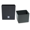 фото mini №2, Flowerpot prosperplast 20 centimeters x 20 x 20, 2 centimeters plastic shades of gray 1 silver