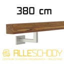 фото mini №1, Handrail wall-mounted wooden 40x40 380cm oak color