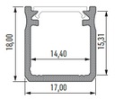 фото mini №2, Profile aluminum to plume led backlight phosphors phosphors-y2-sur 17 mm