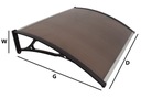 фото mini №8, Visor nad door metal-gum 80 centimeters x 100 centimeters