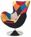 фото mini №11, Seat recreational egg patchwork color elegant fasteners metal chrome