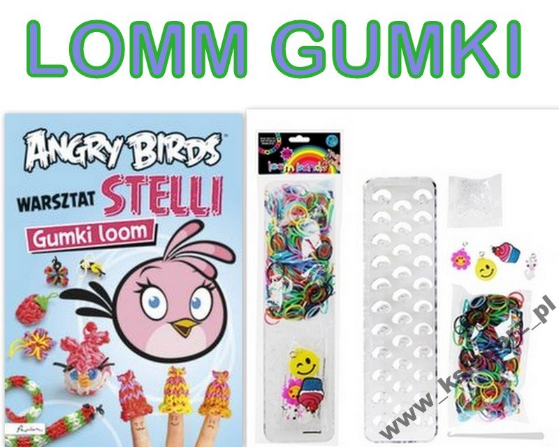 Gumki Loom Bands 500 KROSNO ZAPINKI + Angry Birds