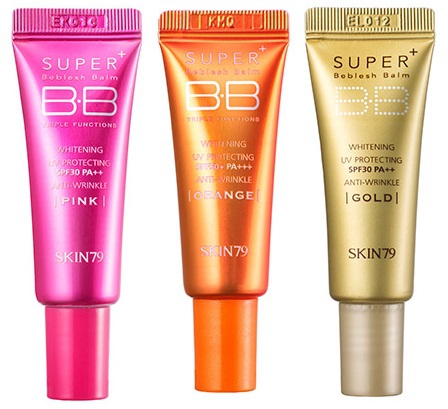 SKIN79 ZESTAW-KREM BB MINI VIP GOLD , ORANGE, PINK