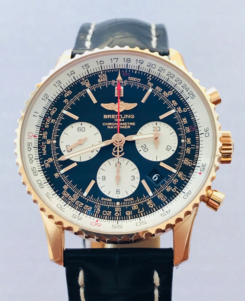 Złoty zegarek Breitling Navitimer 01 43mm NOWY