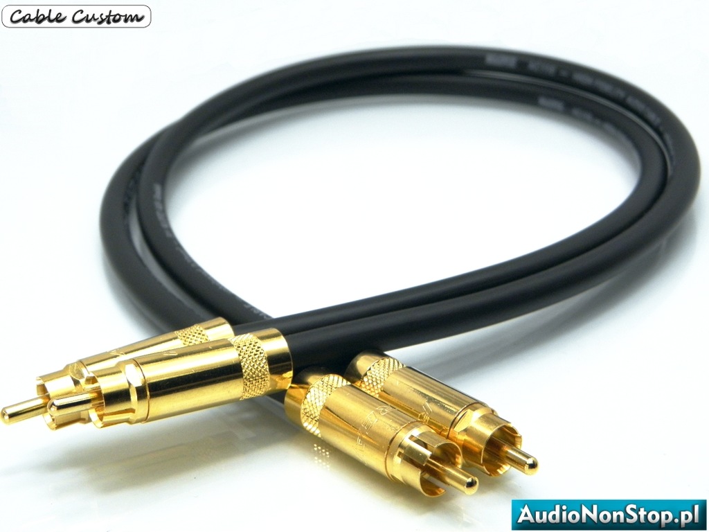 Cable Custom Gold Interkonekt RCA 0,5m solder AG