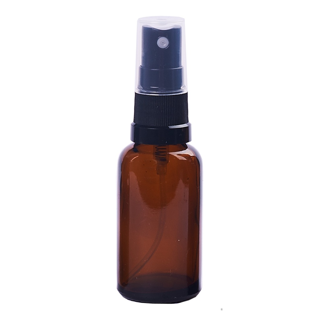 Szklana fiolka butelka 30 ml brąz atomizer nasadka
