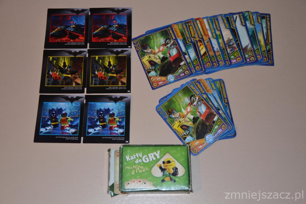 Karty: LEGO Chima, Minecraft, Invizimals + Gratis