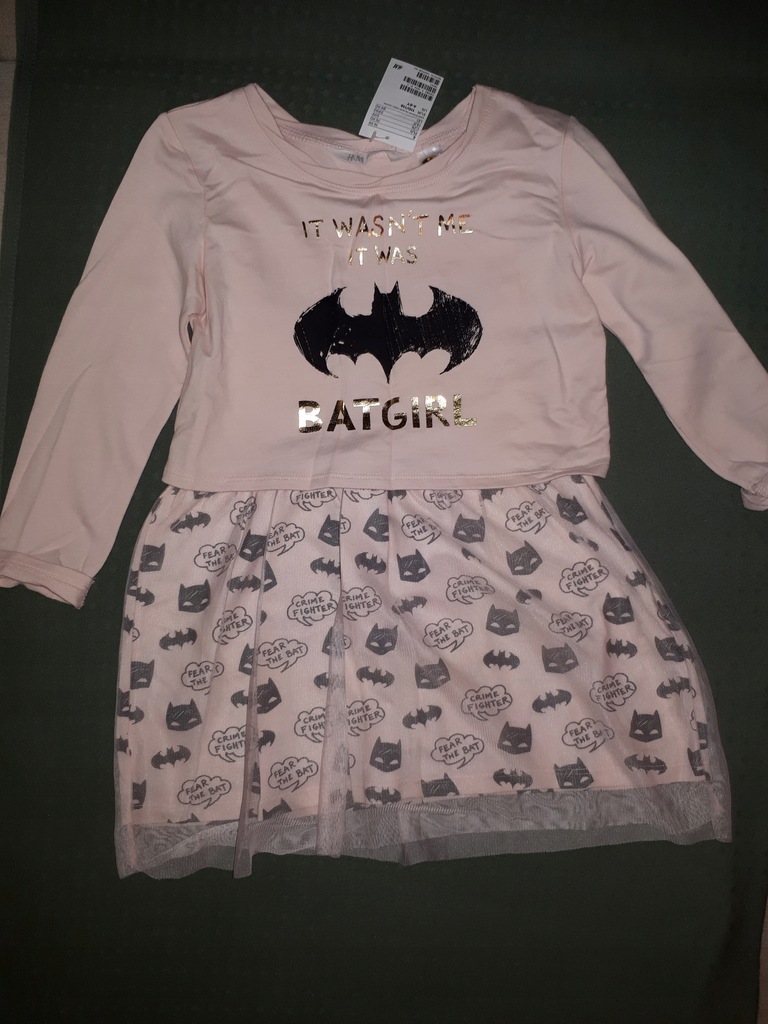 Tunika sukienka H&amp;M batman rozm. 110/116 nowa