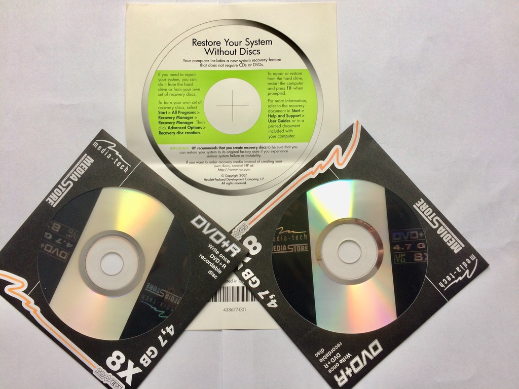 Windows Vista recovery disc dyski ratunkowe DVD