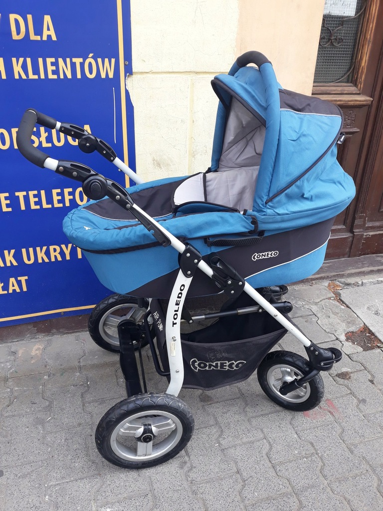 Wózek głęboki CONECO TOLEDO niebieski ! 3695/s/18