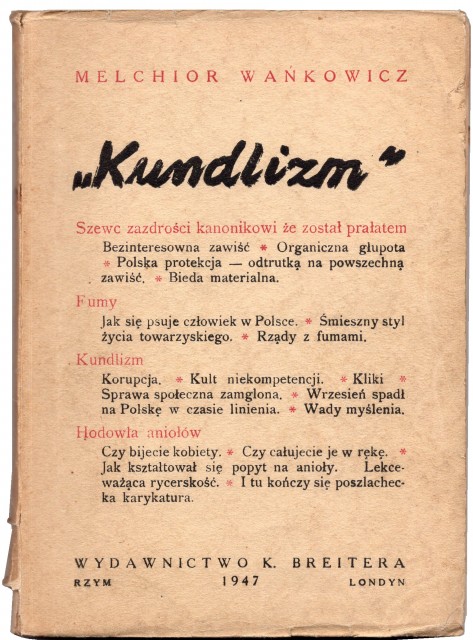 Kundlizm Wańkowicz Melchior 1947 WAW
