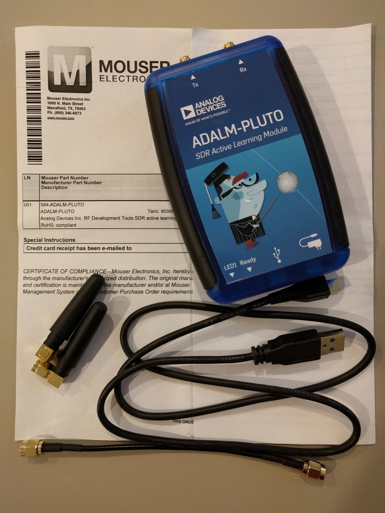 ADALMPLUTO SDR Analog Devices TRX, jak nowy 7382555678 oficjalne