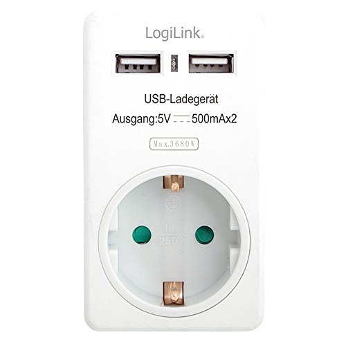 Ładowarka LogiLink 2x 0.5A USB (PA0057)