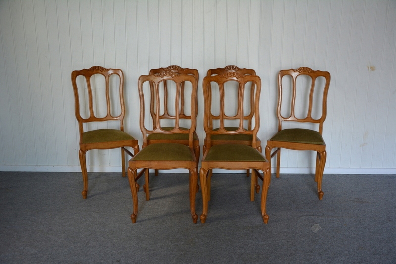 Piękny Komplet 6 Krzeseł Ludwik XV Wysyłka