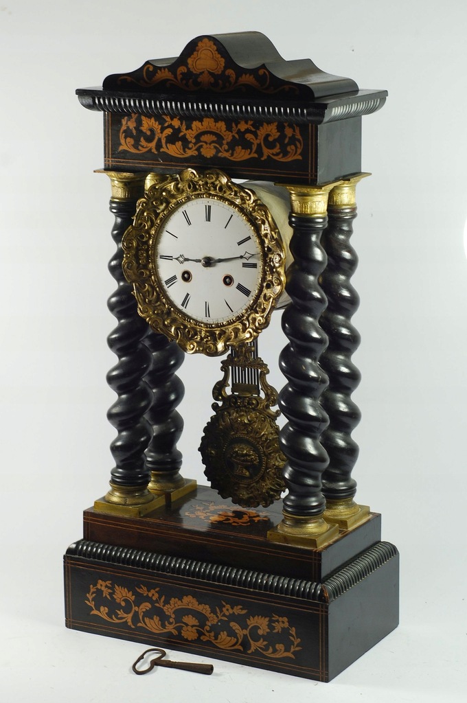 Unikalny zegar Francja ok 1870 r.Portykowy. CAILLY