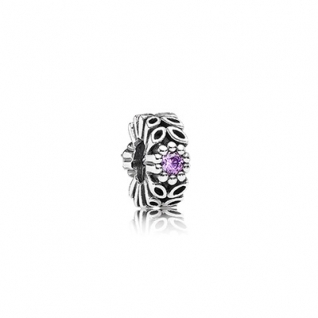 CHARMS PANDORA 791224  FIOLETOWY LEŚNY KWIAT