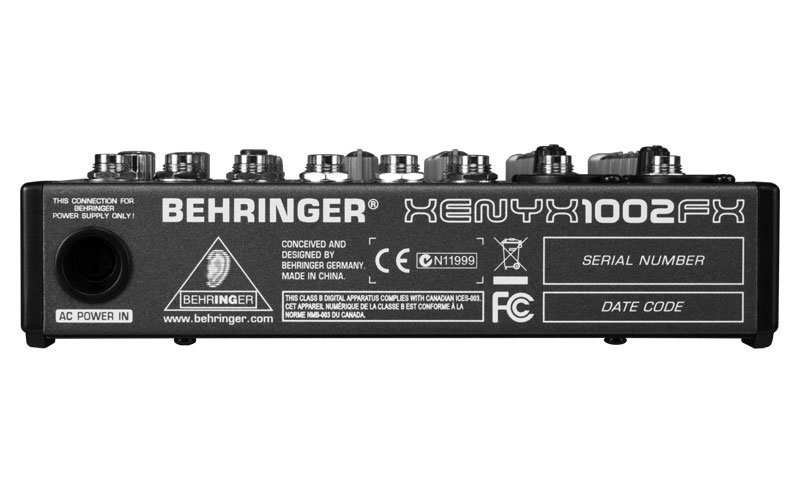 Behringer xenyx 1002 fx подключение к компьютеру