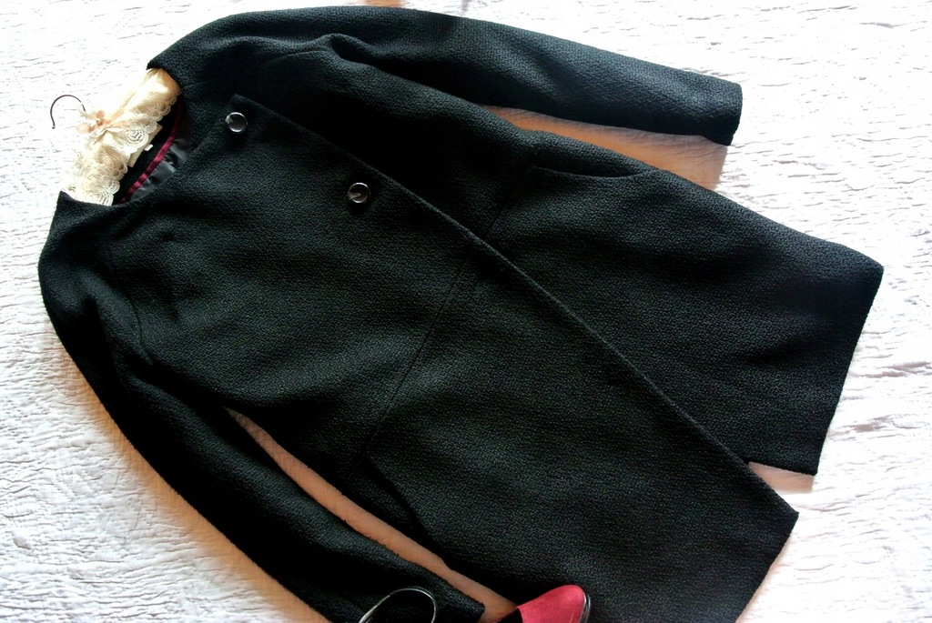 VILA CLOTHES EAST COAT BLACK OVERSIZE 42/44
