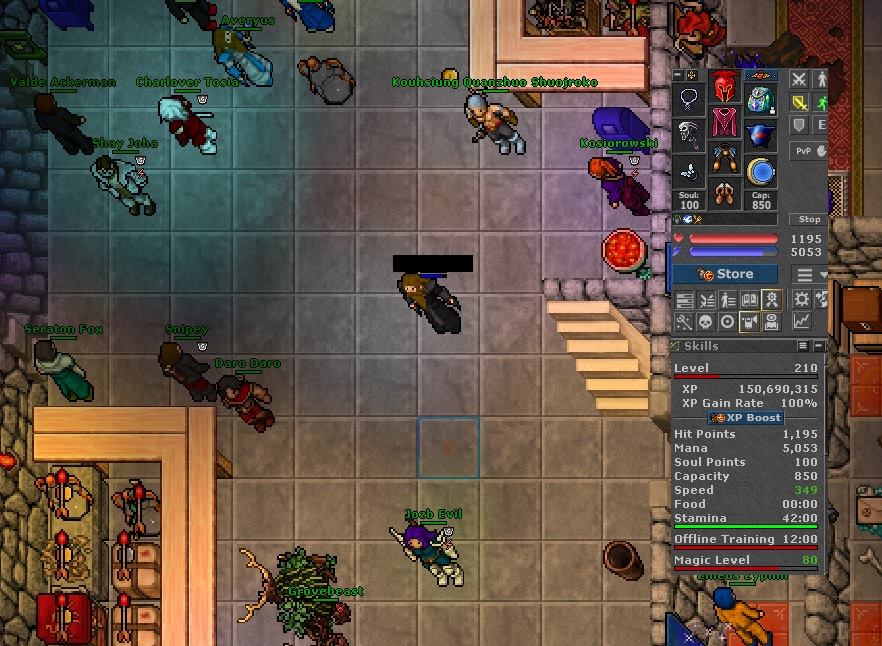 210+ ED TIBIA ANTICA + inne wyskillowane postacie!