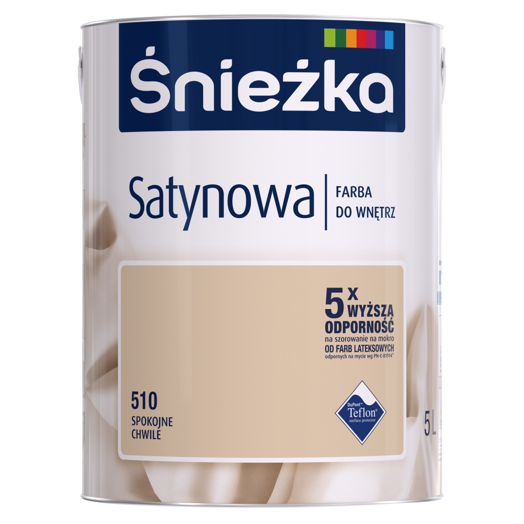 FARBA SATYNOWA 510 SPOKOJNE CHWILE 5L ŚNIEŻKA