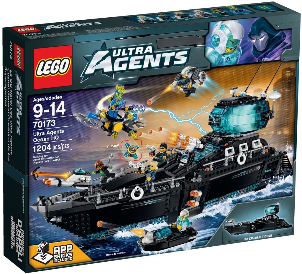 LEGO Agents  70173 Ultra Łódź Agentów  NOWE WAWA
