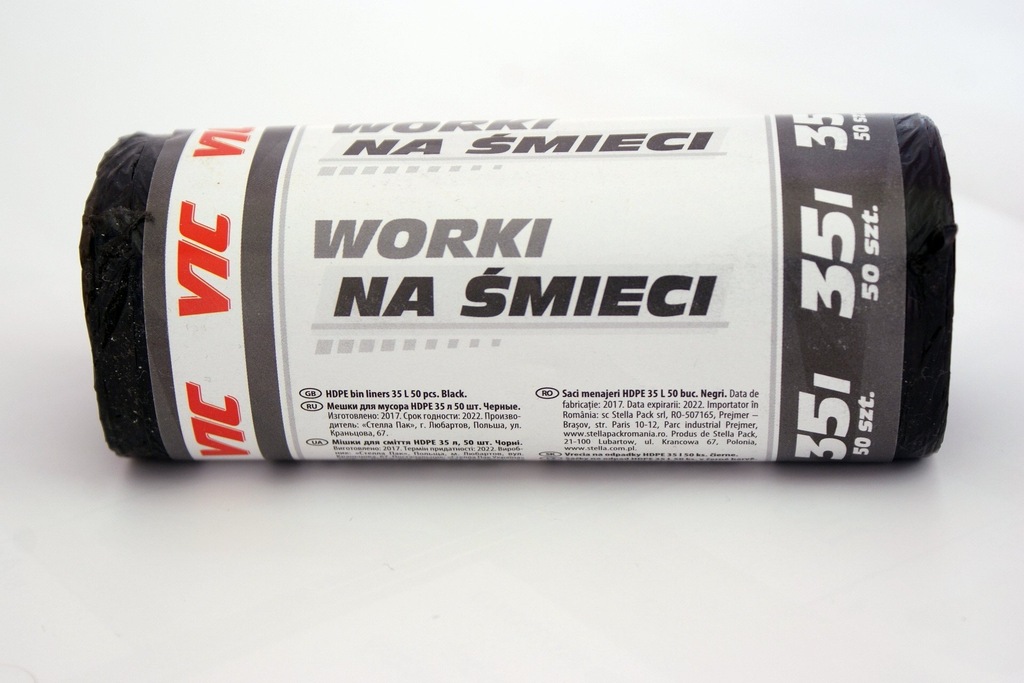 WORKI NA ŚMIECI HDPE 35L 50szt. clean24-com-pl