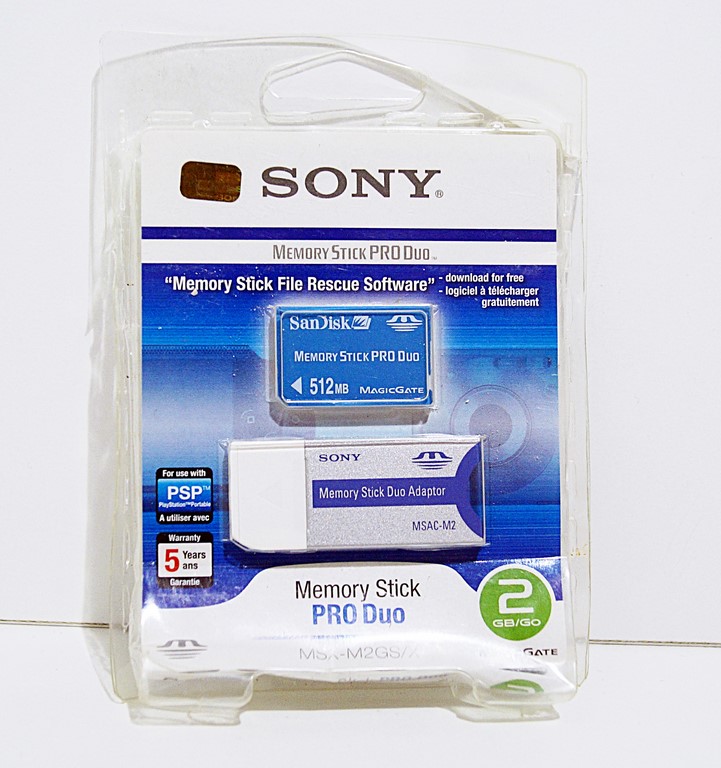 KARTA SONY 512 MB MEMORY STICK PRO DUO MAGICGATE