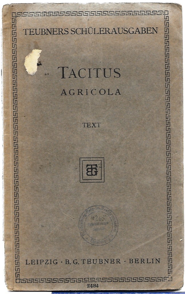 TACITUS AGRICOLA łacina Publiusz Korneliusz TACYT