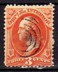 USA - nr D 17 - 1873 r. - kasowany