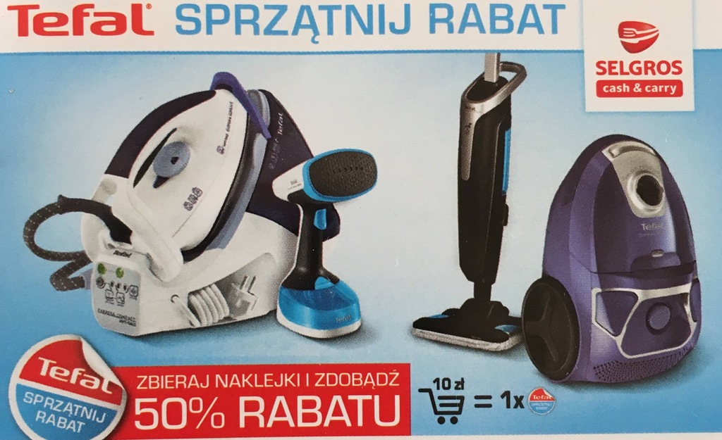 Kupon Tefal Selgros 50% rabatu ponad 100 naklejek