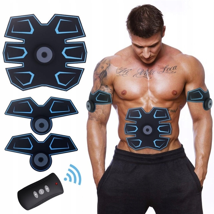 ELEKTROSTYMULATOR MIĘŚNI BRZUCHA MASAŻER EMS