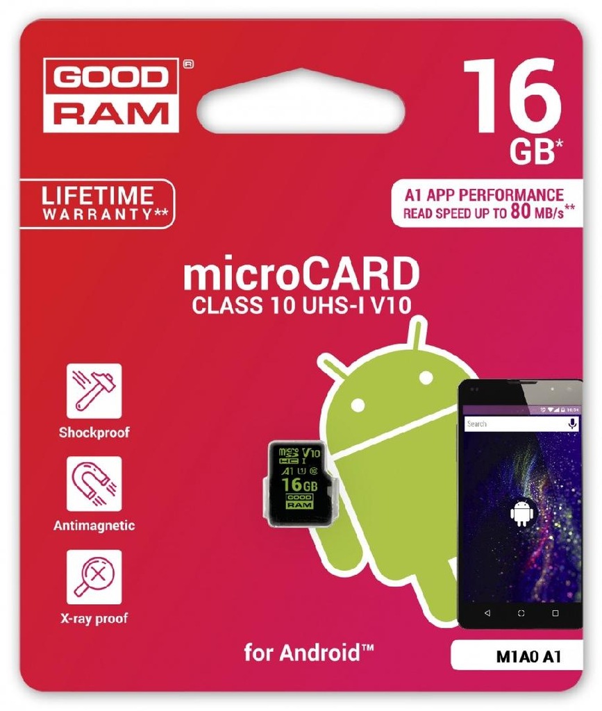 GOODRAM microSD 16GB CL10 UHS-I Android