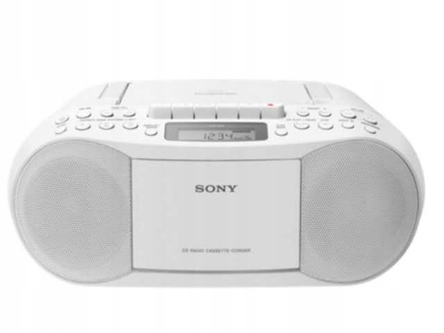 BIAŁY Radiomagnetofon CD Sony CFD-S70 MP3 Audio