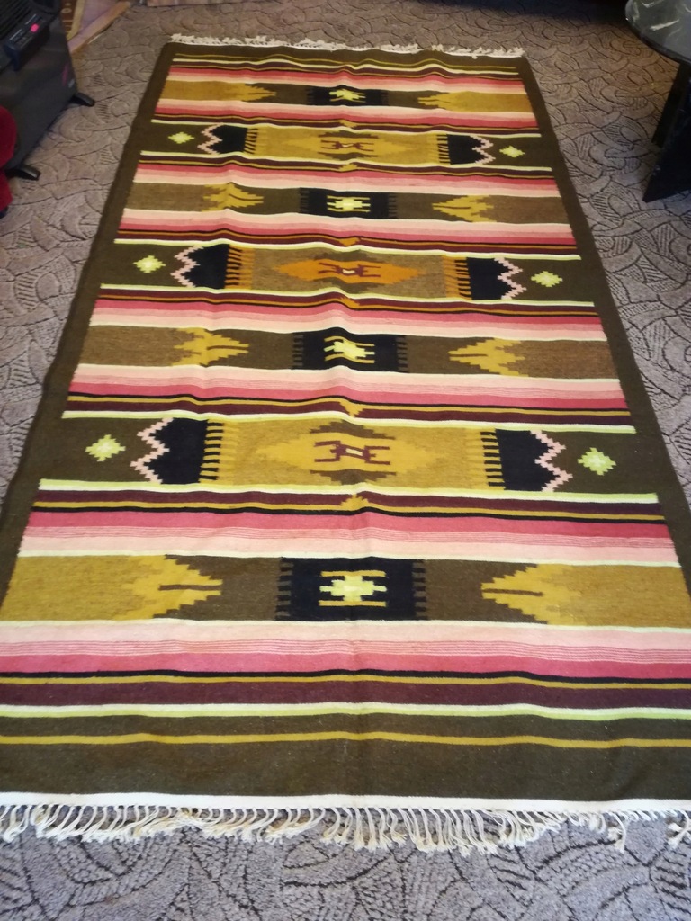 KILIM - ręczna robota - gruby ciężki i przepiękny