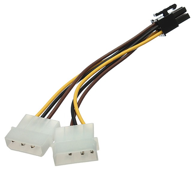 Przejściówka Adapter zasilania 2xMOLEX PCI-e 6-PIN - 7299688456 ...
