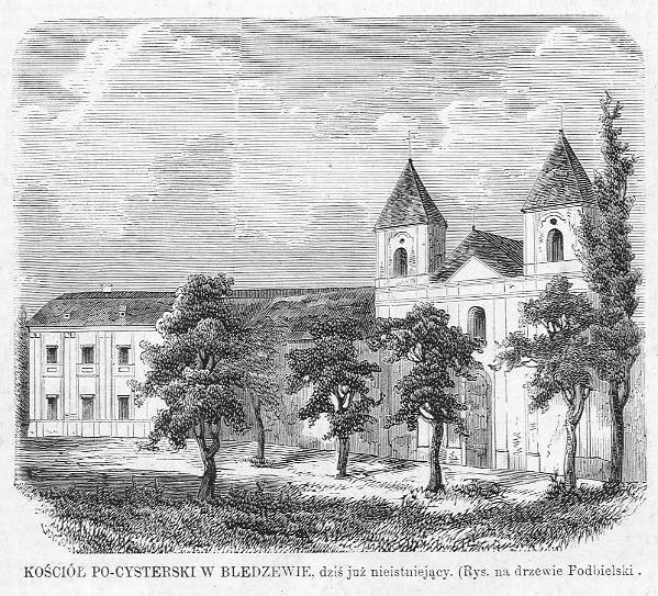 drzeworyt 1862 Bledzew KOŚCIÓŁ PO-CYSTERSKI W BLED