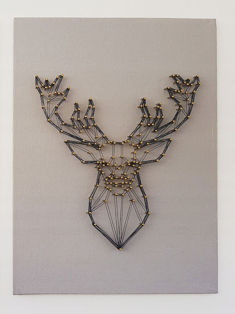 Obrazek jelonek jeleń obraz z nitek STRING ART