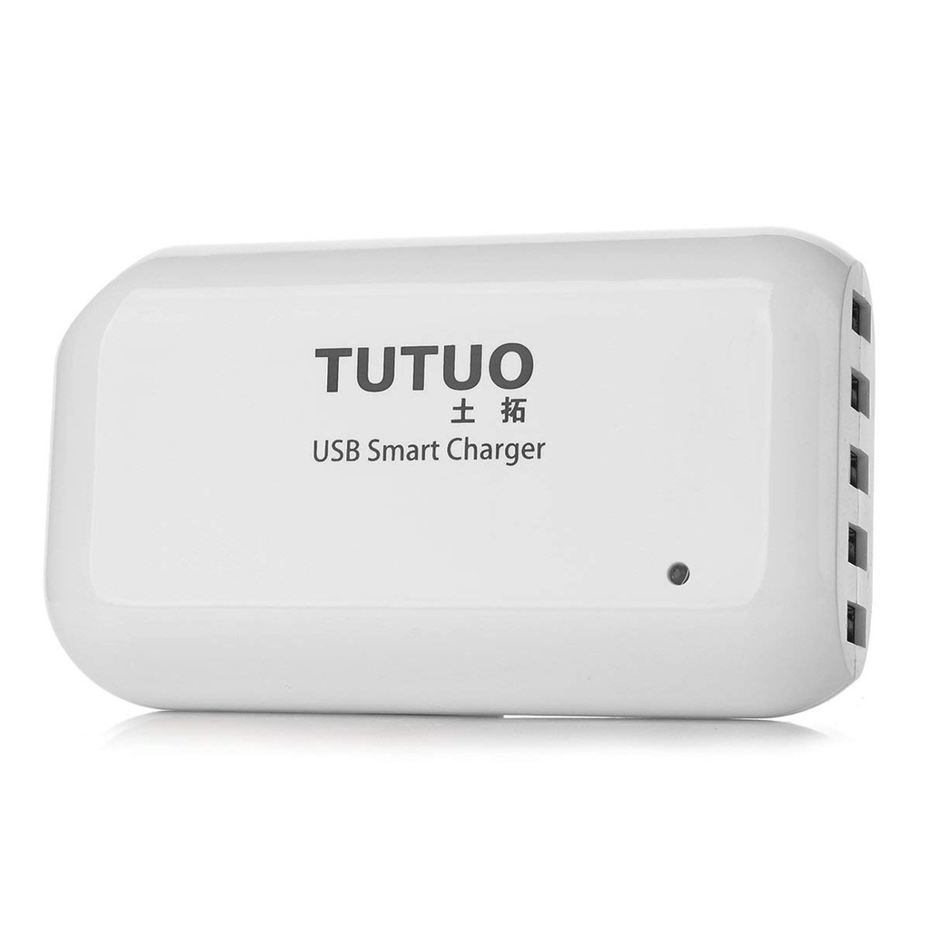 RR589 TUTUO UP-009 Ładowarka USB 5 portów biała