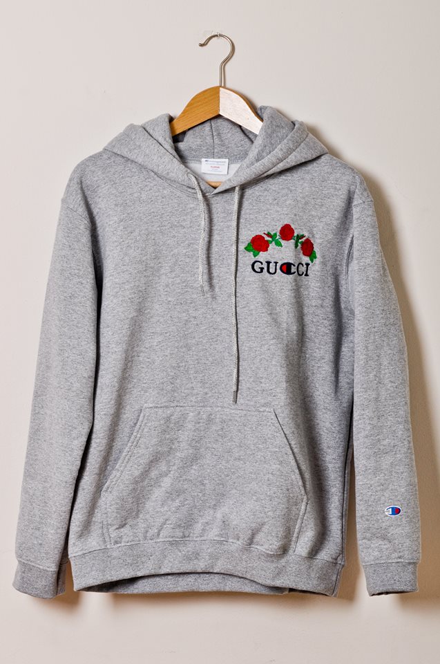 champion gucci rose hoodie