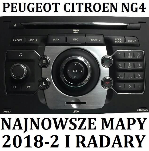 NEW! Mapy 20182 Peugeot Citroen NG4 Karta SD