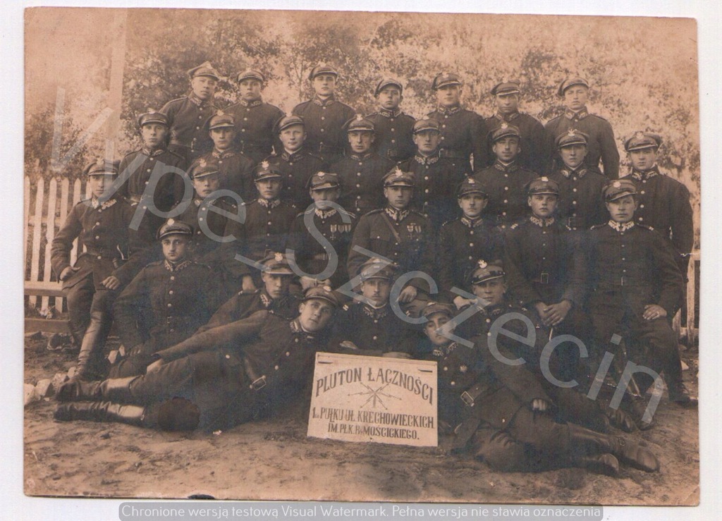 Zdjęcie plutonu łączności 1 PUK 1927 r