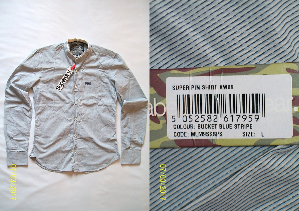 Superdry Super Pin Shirt Koszula L NOWA