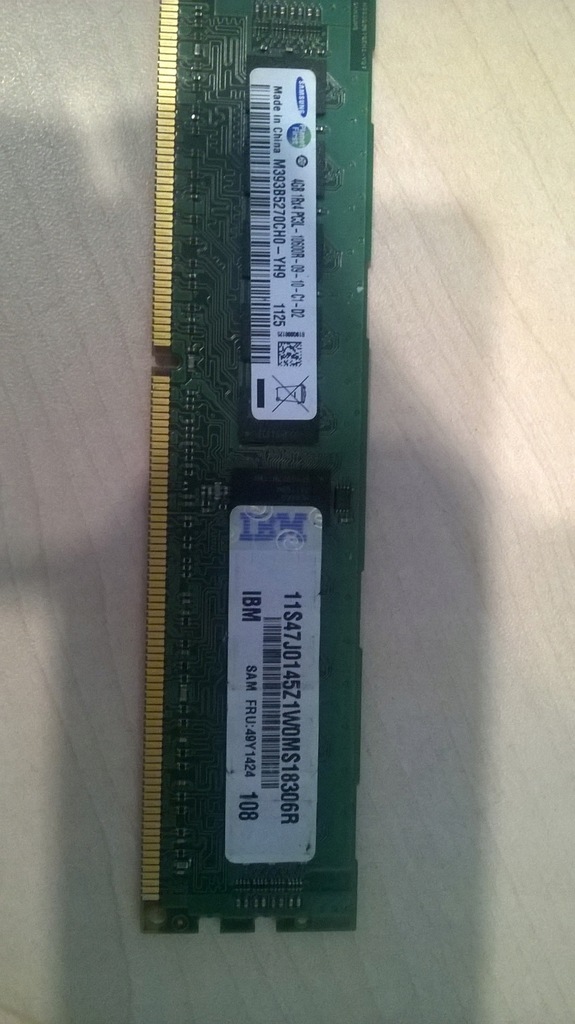 SAMSUNG 4GB 1RX4 PC3L - 10600R - 10 - C1 - D2