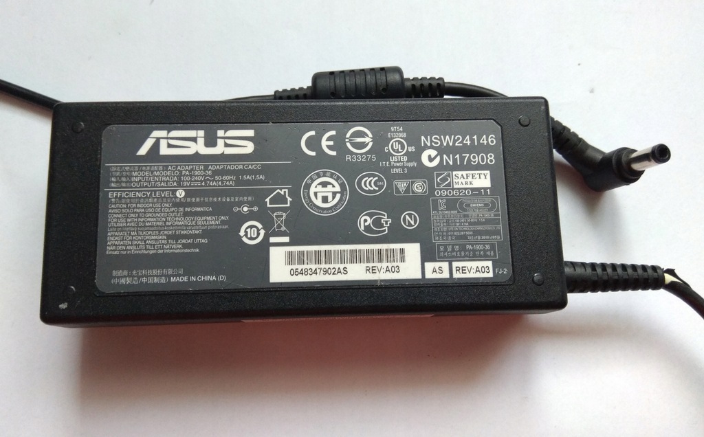 Zasilacz asus PA-1900-36 4,74a k52f a52 x52 fv23