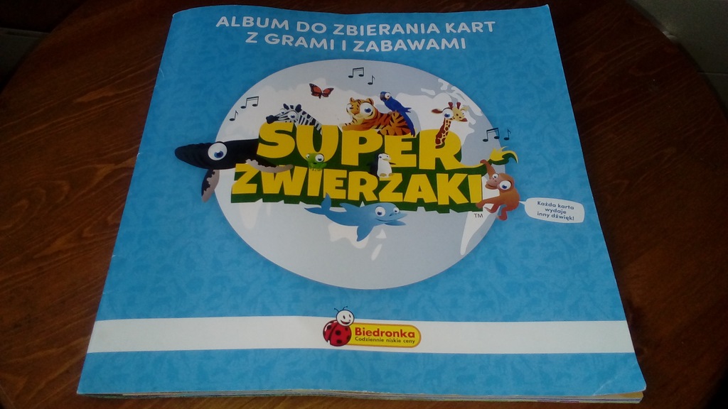 Album Na Karty Super Zwierzaki biedronka pusty
