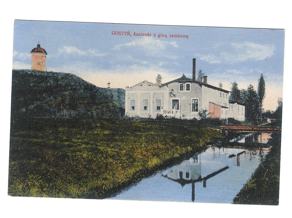 GOSTYŃ  -  ŁAZIENKI Z GÓRĄ ZAMKOWĄ, CZYSTA.