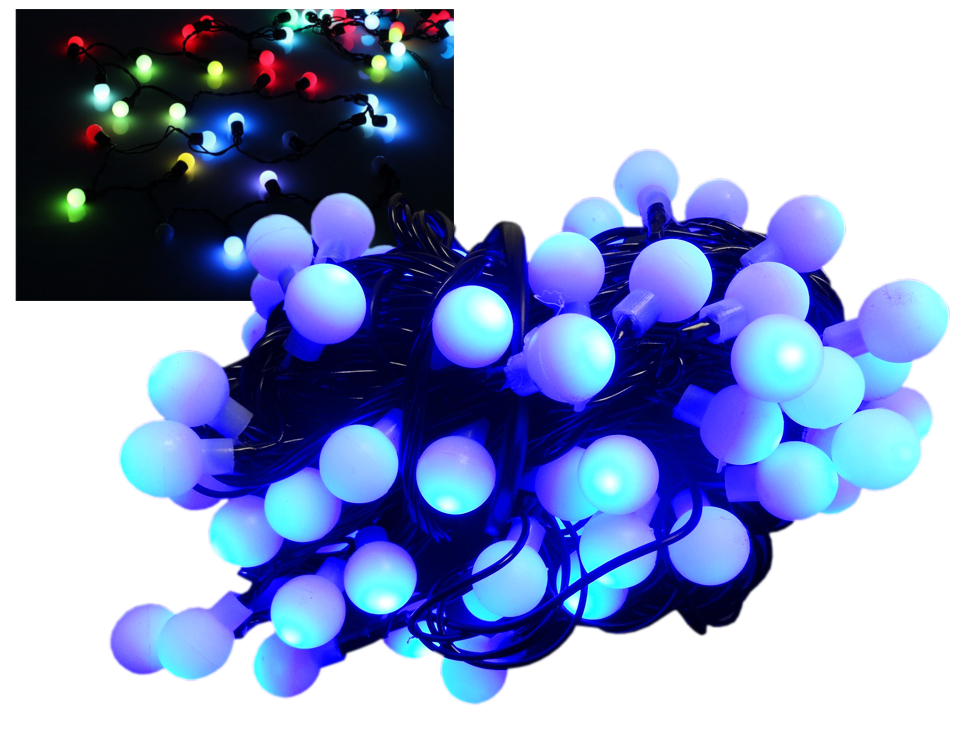 ŚWIĄTECZNE LAMPKI CHOINKOWE KULE BOMBKI 80 LED 13m