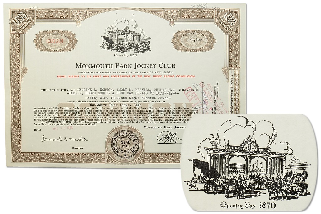 11.USA, MONMOUTH PARK JOCKEY CLUB 1963