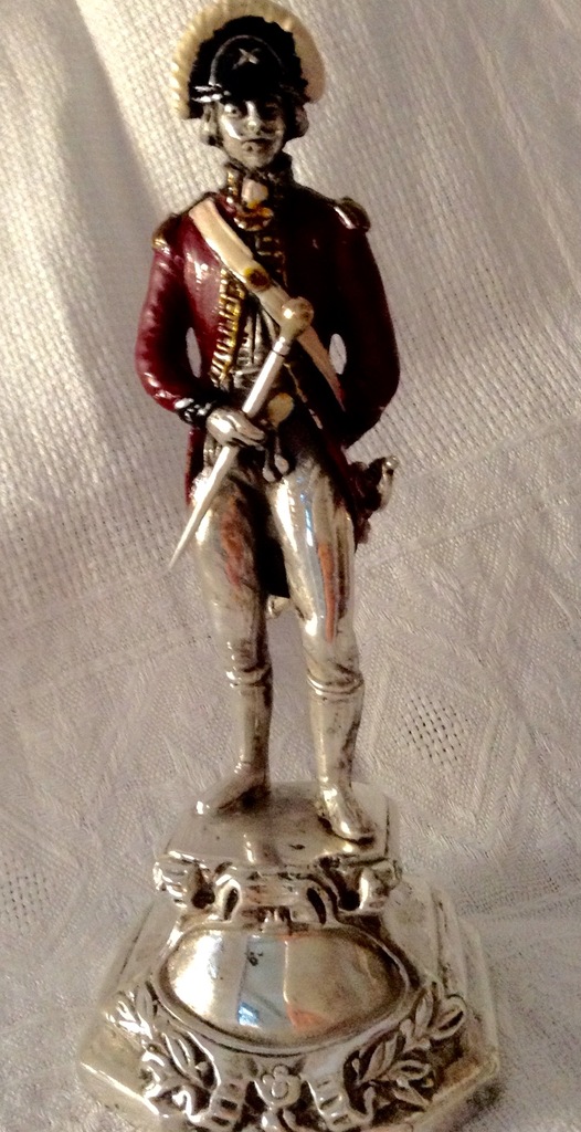 Srebro emalia ,figura żołnierza 262g