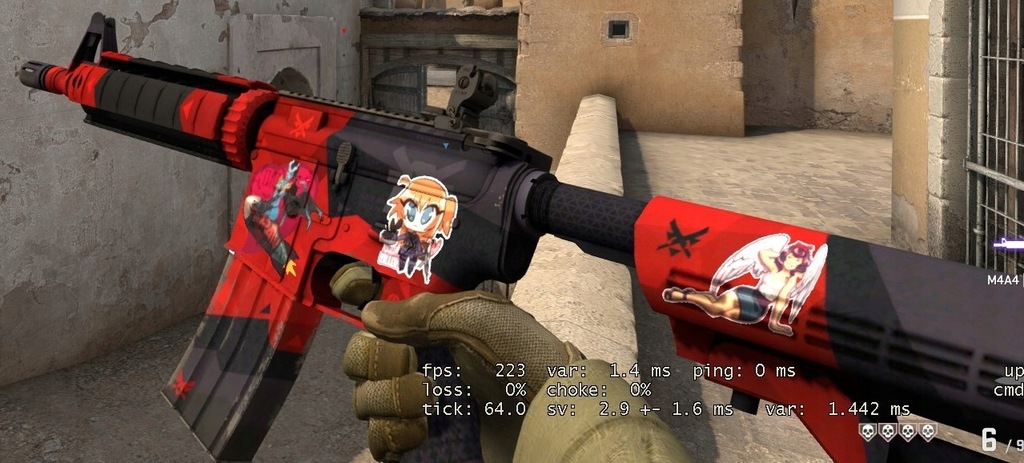 CS GO SKIN M4A4 ZŁY DAIMYO EVIL 3x STICKER 4/5